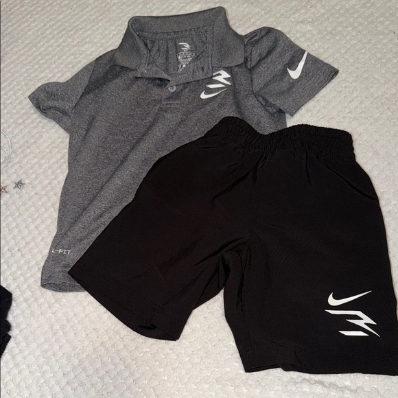 Nike Other - Nike Dark Gray Polo Shirt and Shorts set